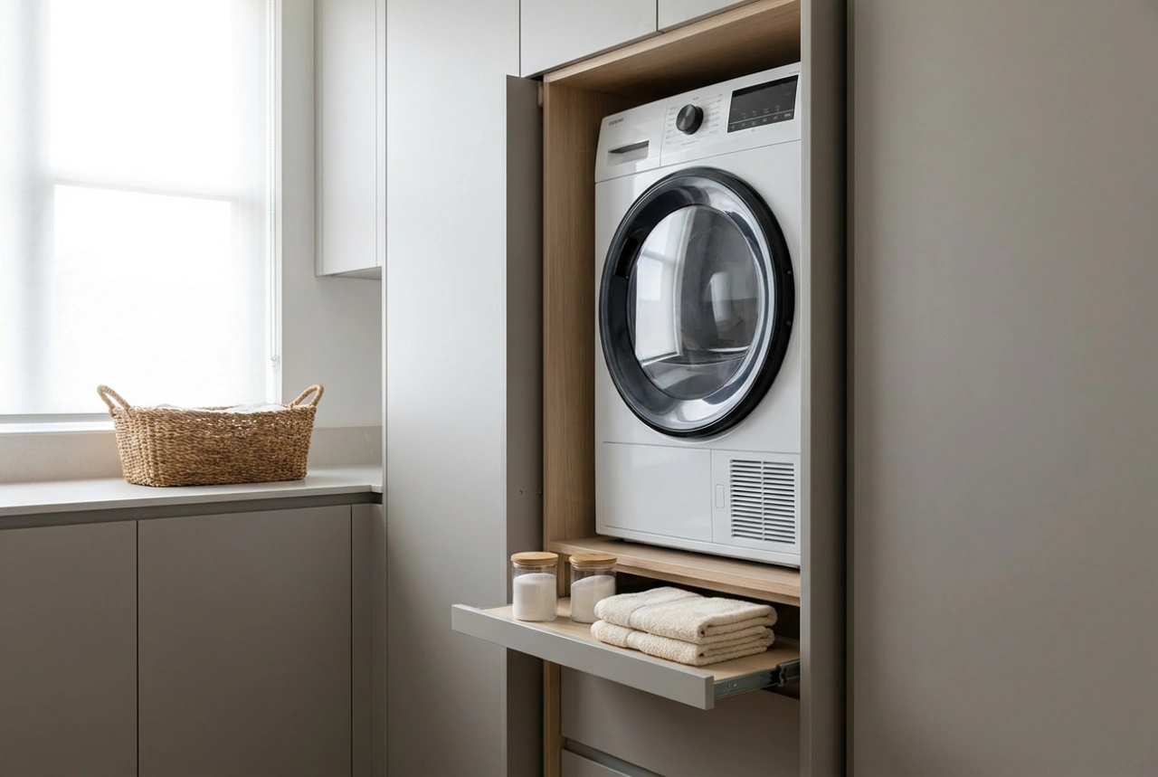 Ako naplánovať zabudovanú sušičku bielizne, aby mala dobrú ventiláciu