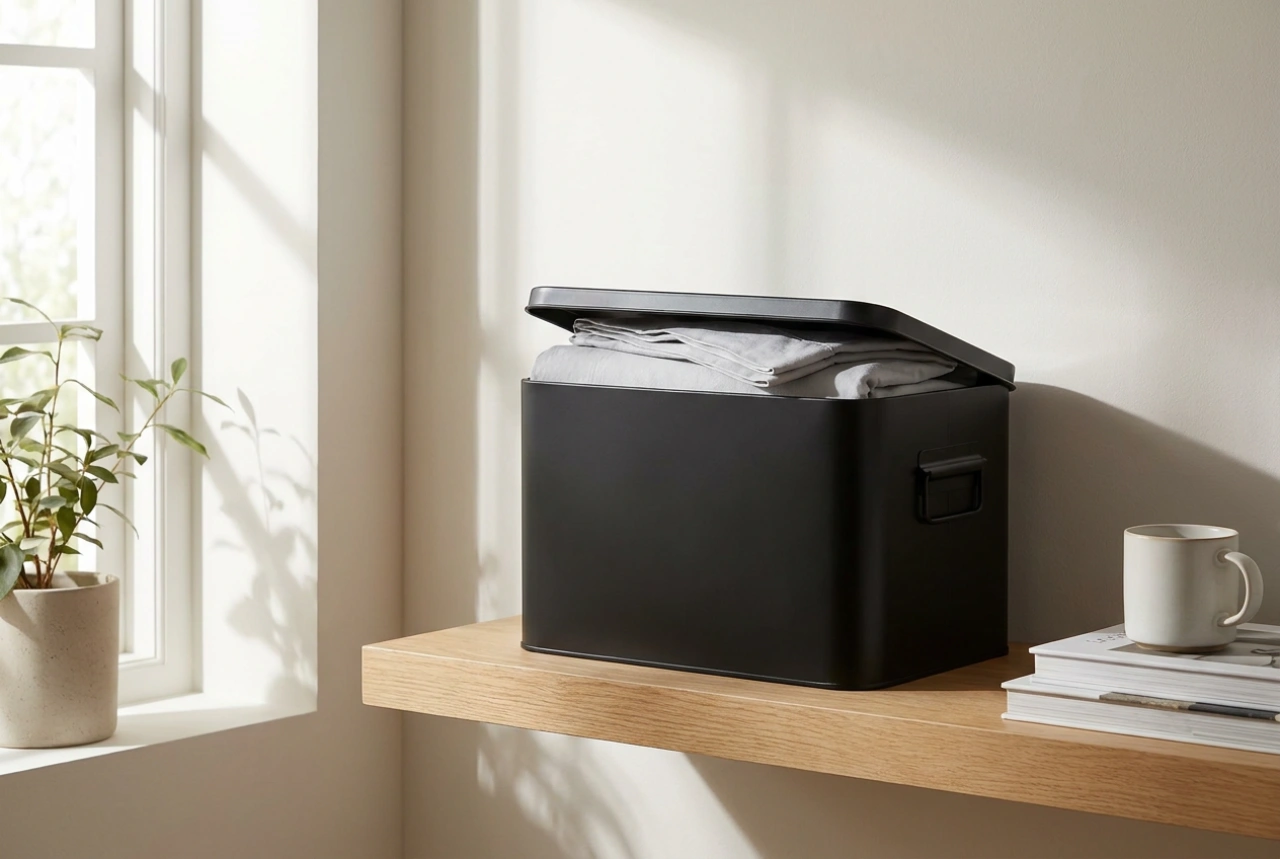 Ako využiť čierny úložný box s vrchnákom na efektívne organizovanie domácnosti