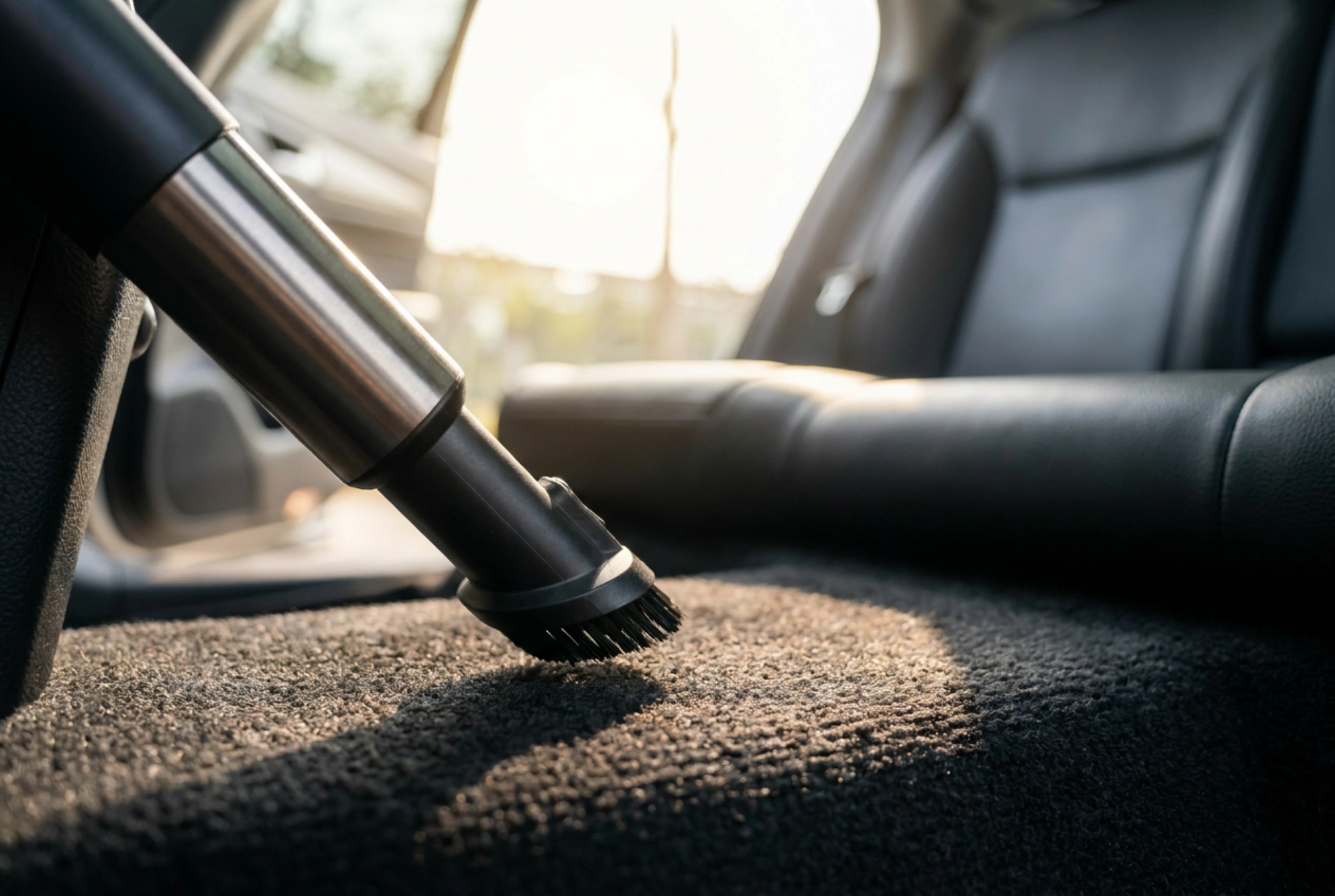Ako povysávať auto výkonným vysávačom bez rozfúkania piesku