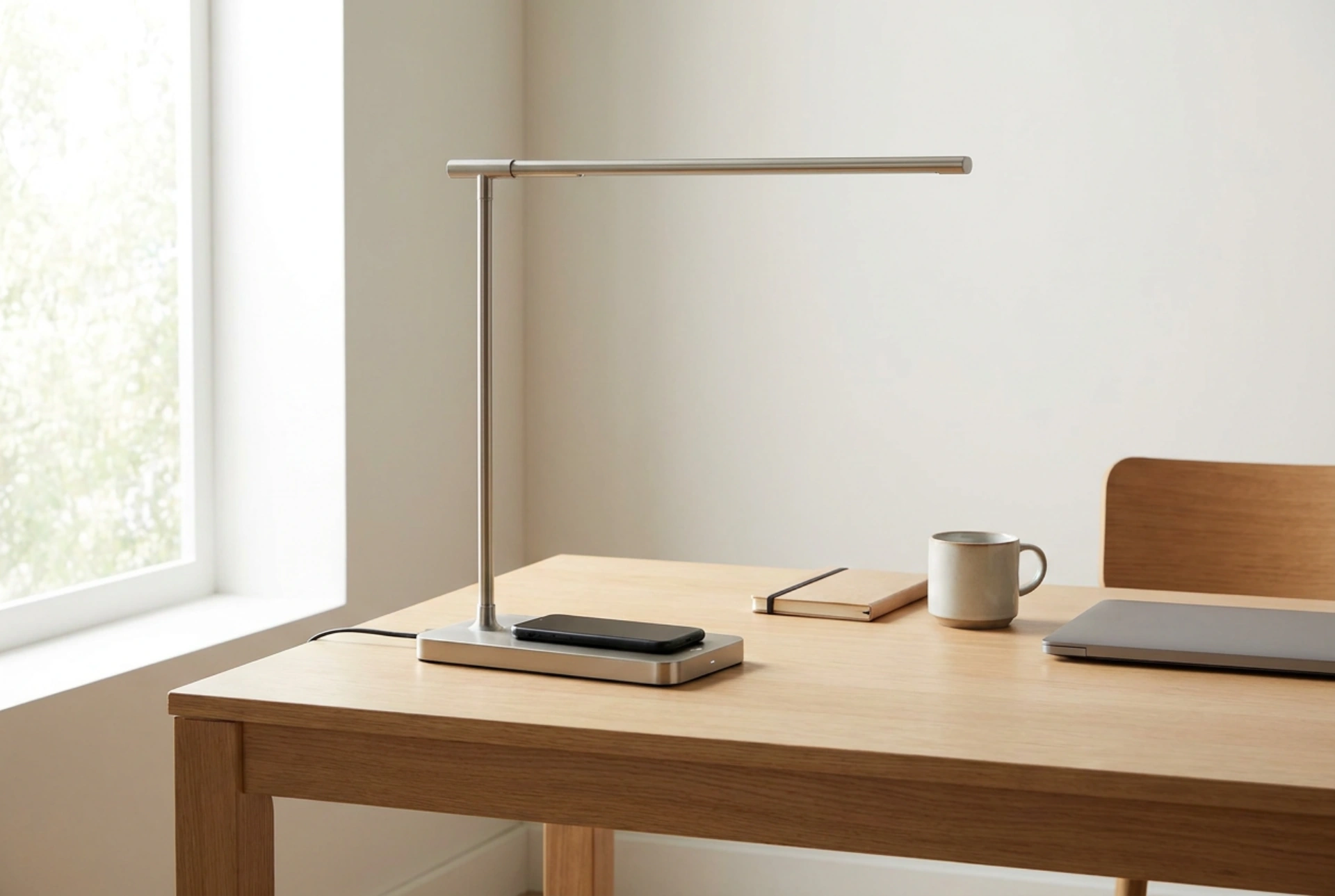 Pomôže stolná lampa s bezdrôtovým nabíjaním usporiadať váš písací stôl?