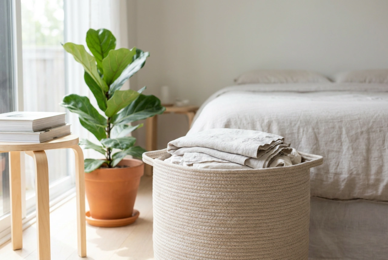 Elegantný kôš na bielizeň, ktorý nenaruší poriadok v interiéri