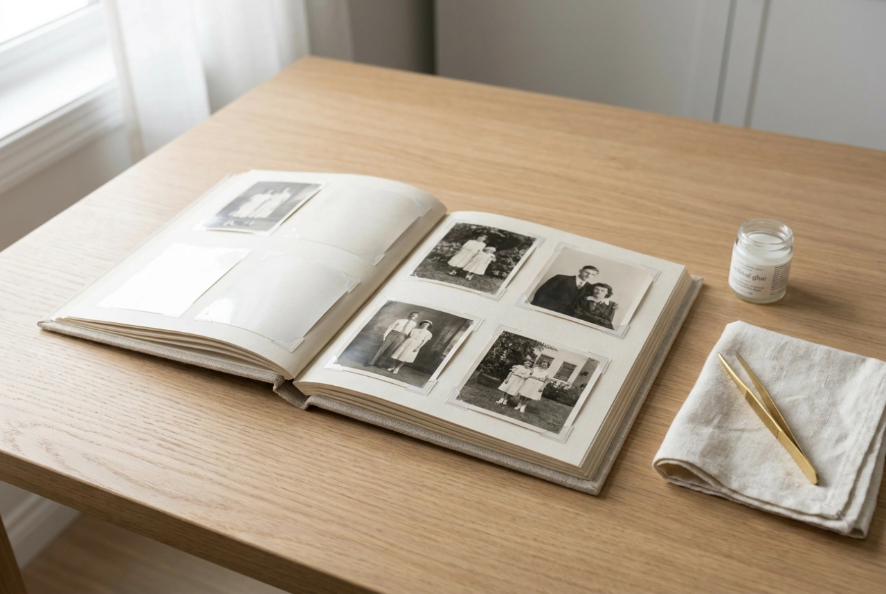 Osvedčená technika popisovania tradičného fotoalbumu